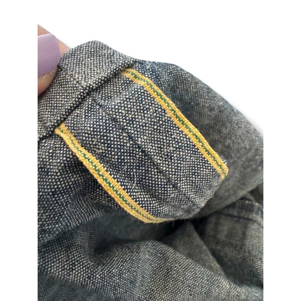 Naked & Famous Skinny Guy Pineapple Selvedge Chambray 32x32 Blue Raw Denim Jean